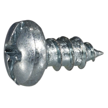 Midwest Fastener Sheet Metal Screw, #4 x 1/4 in, Zinc Plated Steel Pan Head Combination Phillips/Slotted Drive 03150